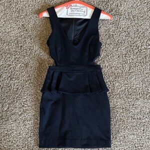 bebe Black Cutout Mini Dress